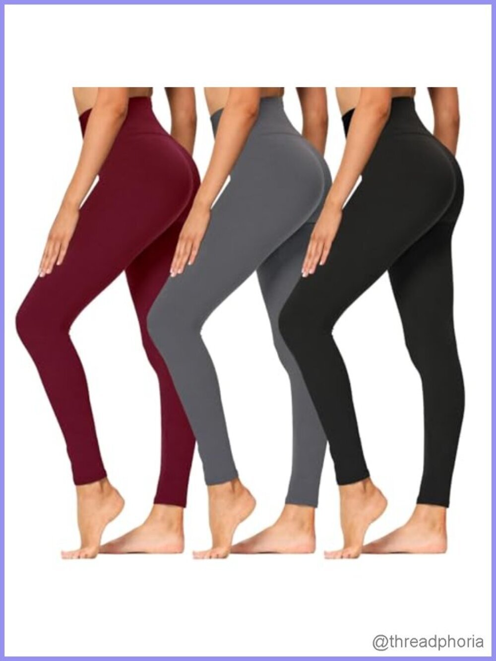 High Waisted Leggings for Women - Soft Athletic Tummy Control Yoga Pants